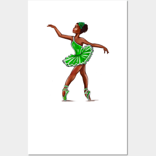 African American, Black ballerina girls with corn rows ballet dancing 7 ! black girl with Afro hair and dark brown skin wearing a aqua blue tutu. Love Ballet Posters and Art